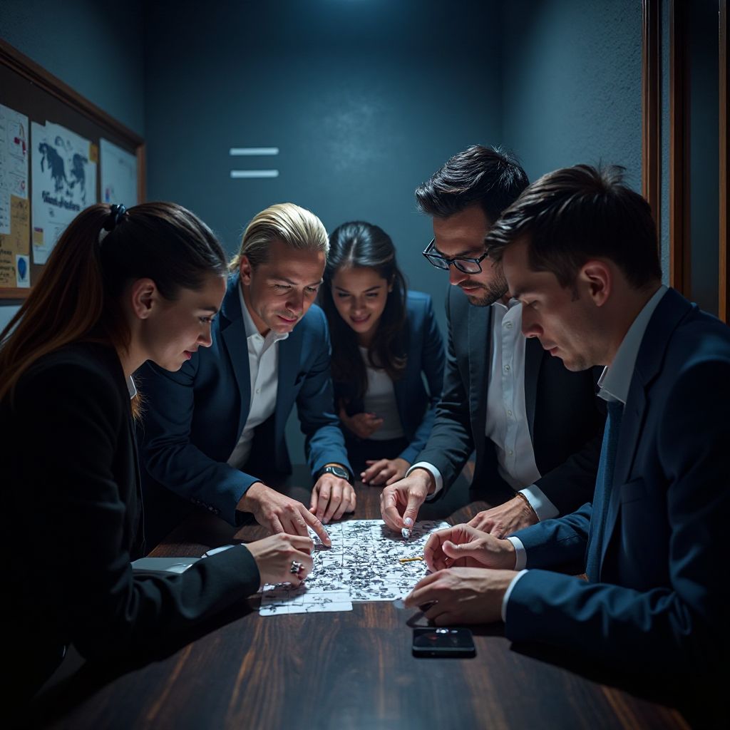 Team in una escape room